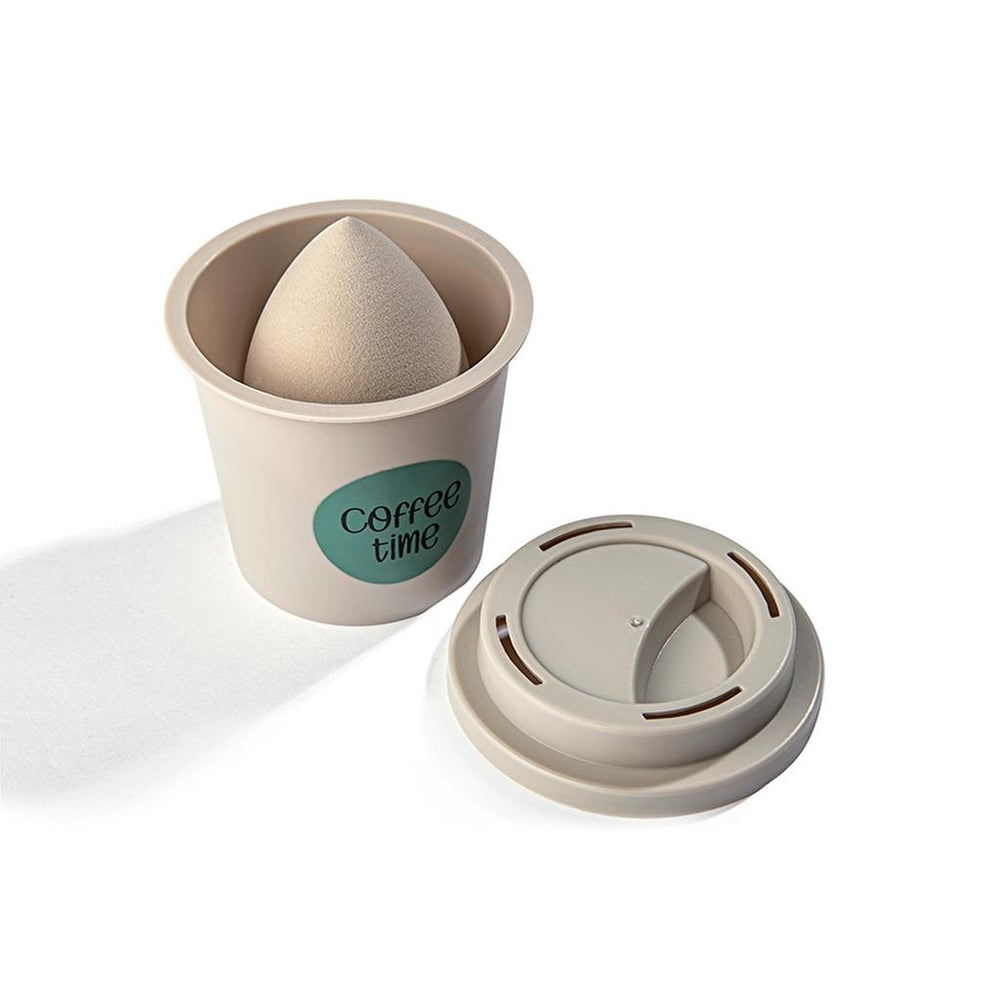 Lionesse Makeup Sponge with Storage Cup 1 pc