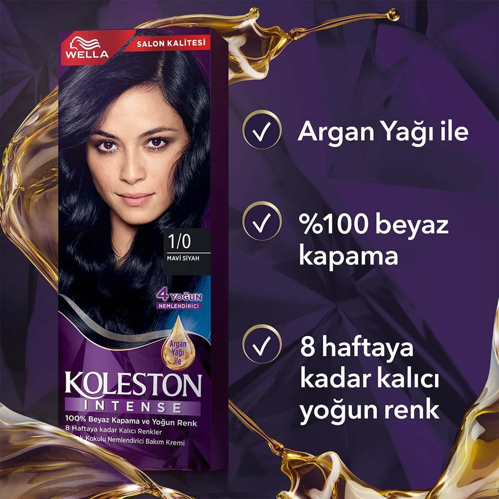 Wella Koleston Intense Hair Dye - Long-Lasting, Moisturizing, 100% Grey Coverage - Hair Dye