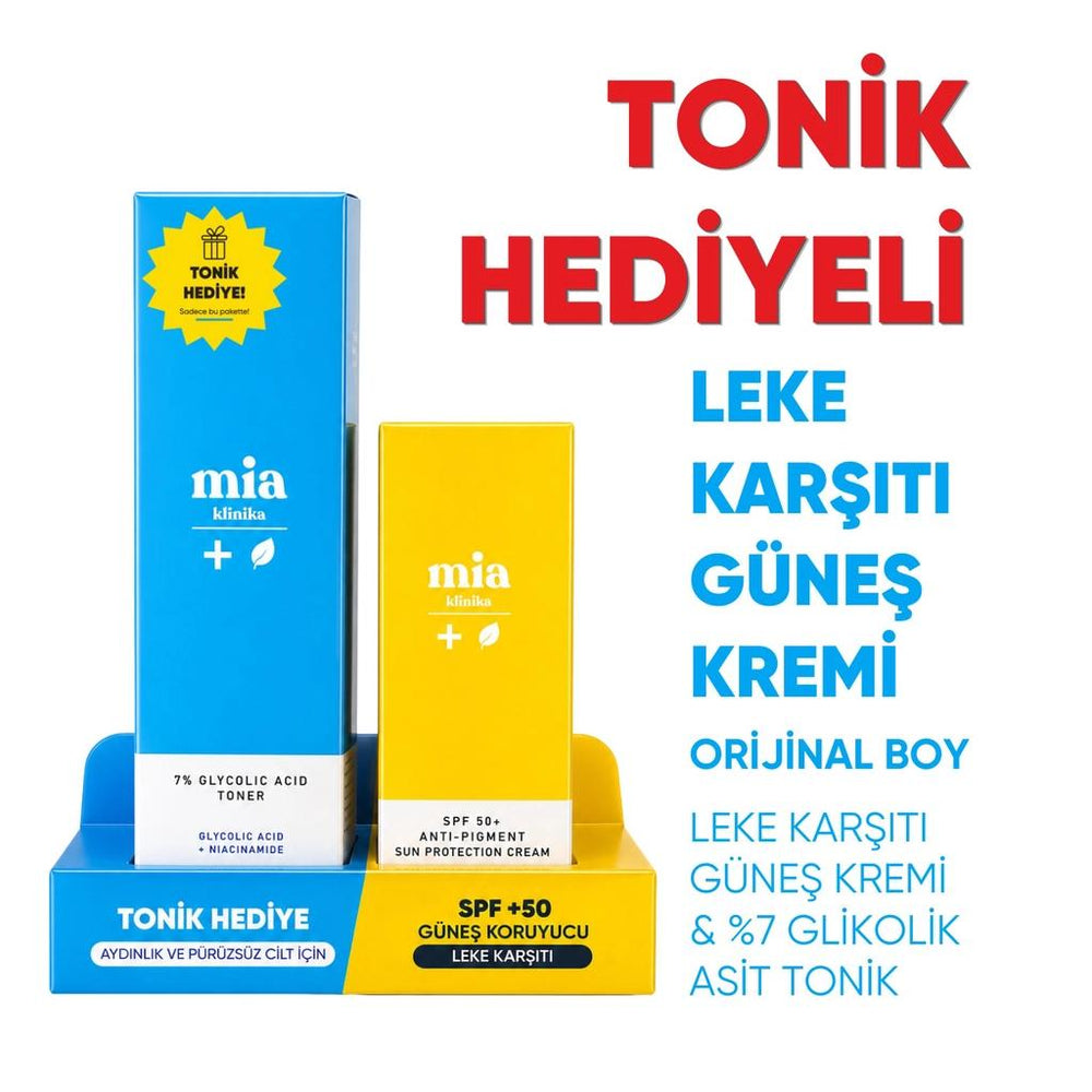 Mia Klinika Glycolic Acid Toner and SPF 50+ Sunscreen Set 250ml