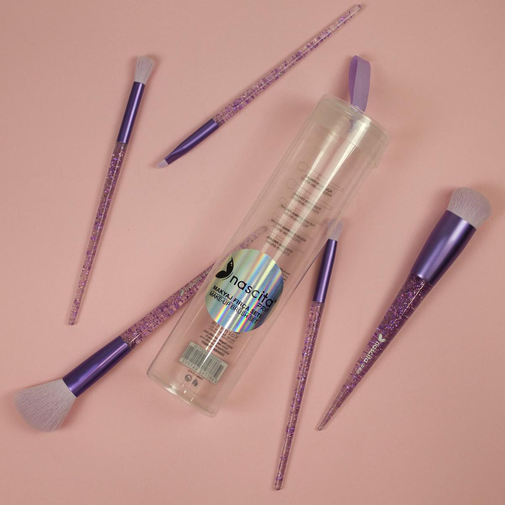 Nascita Professional 5-Piece Makeup Brush Set - High-Quality Synthetic Bristles for Flawless Application - view 5