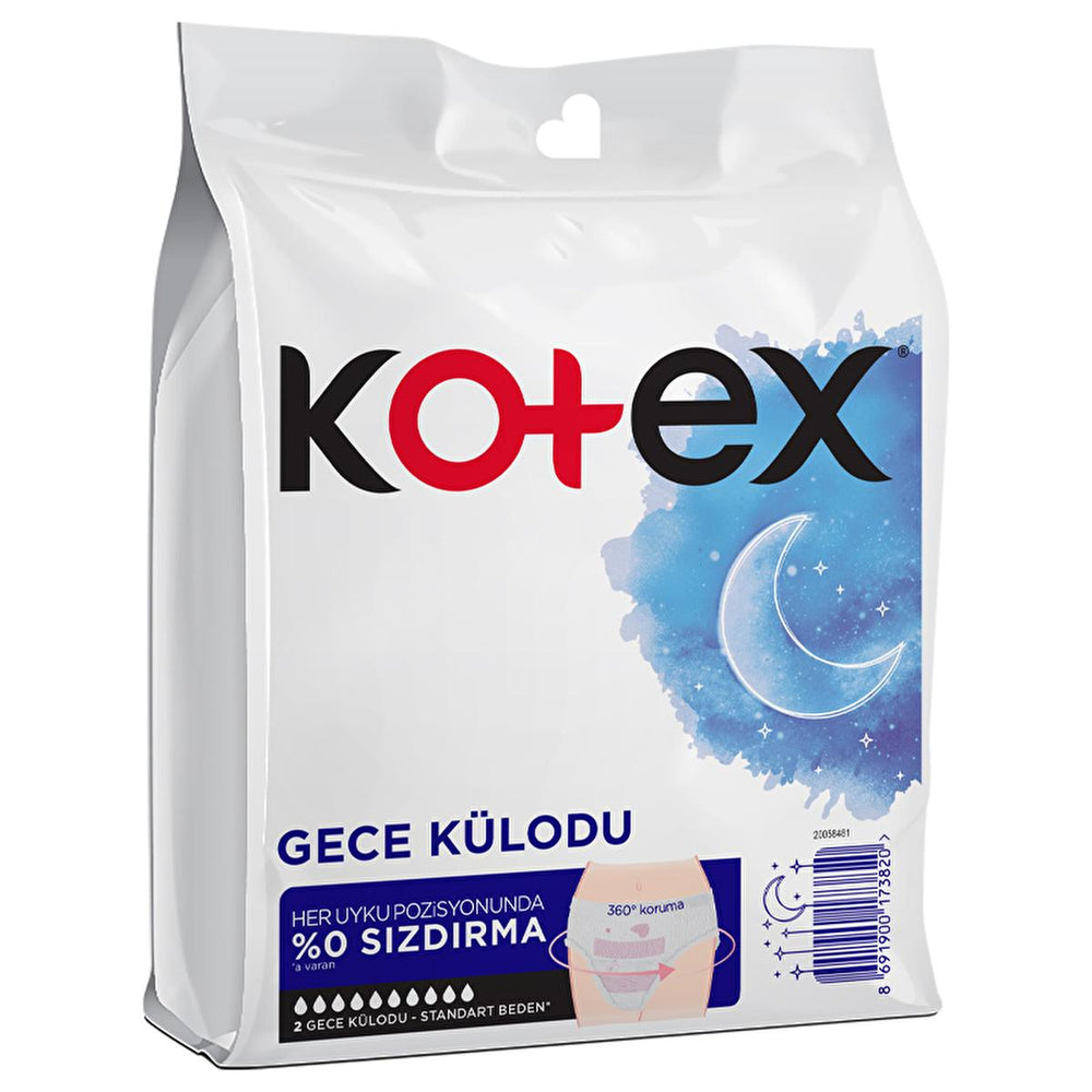 Kotex Period Panties for Women - Comfortable, Absorbent Nighttime Menstrual Protection - Hygiene Products