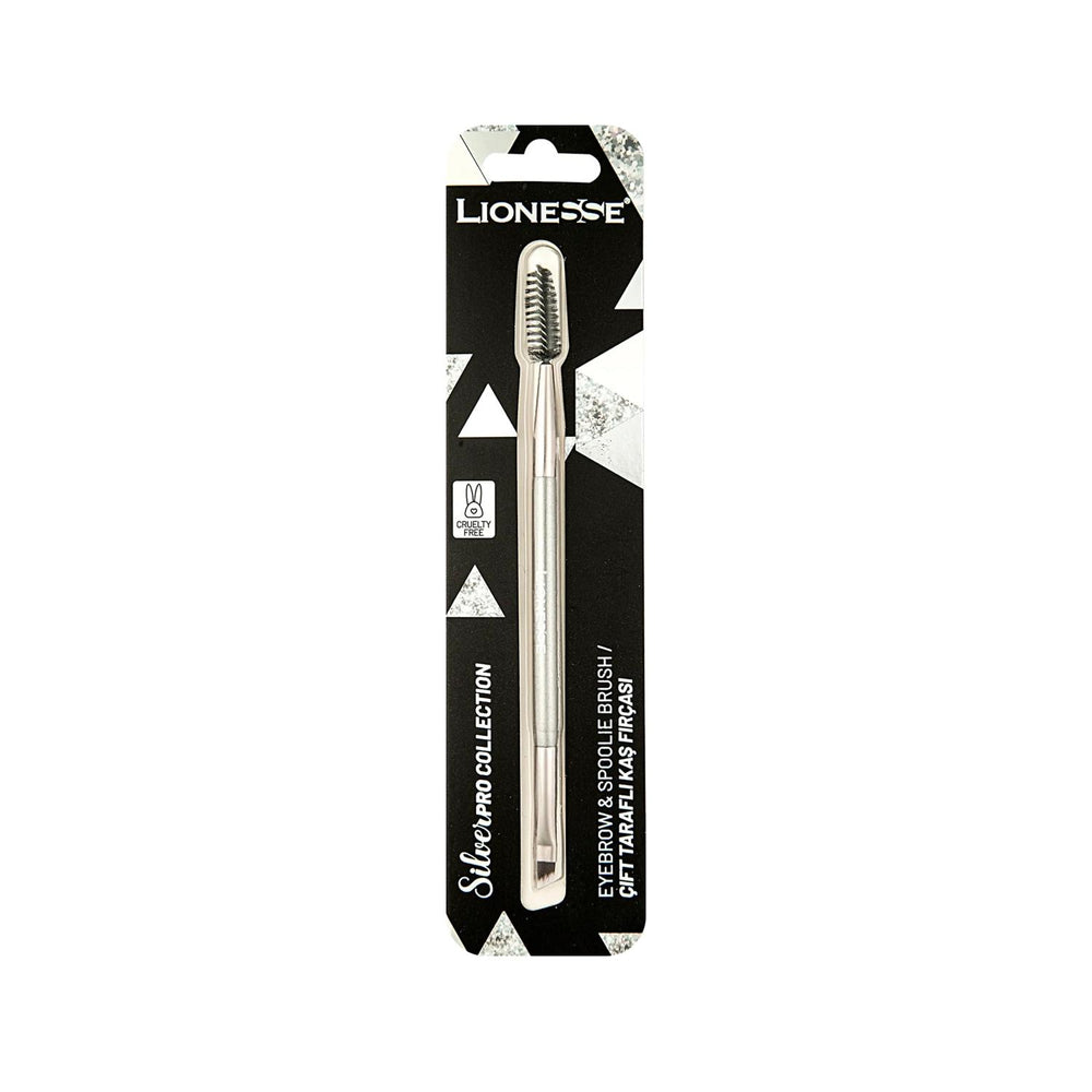 Lionesse Silver Collection Dual-Sided Eyebrow Brush - Luxury Eyebrow Grooming Tool for Precision Shaping Lionesse Silver Eyebrow Brush - Precision Grooming eyebrow brush, dual-sided eyebrow brush, silver eyebrow brush, eyebrow grooming tool, beauty accessory, luxury beauty tool, precision grooming, beauty routine, eyebrow shaping, grooming essentials, cosmetic tool, high-quality beauty products