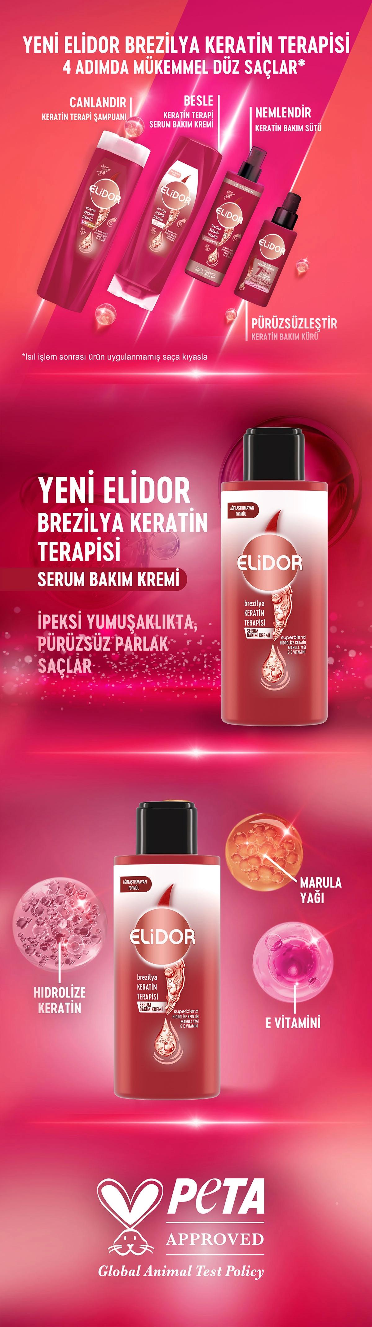 Elidor Keratin Therapy Hair Cream for Smooth Shine 90 ml