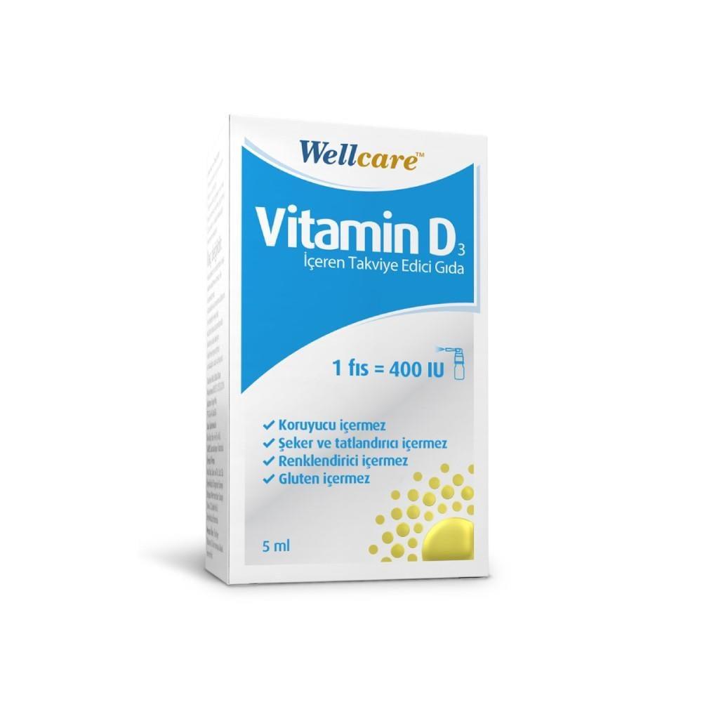 Wellcare Vitamin D3 400 IU Supplement Spray - Supports Bone Health &amp; Immune Function, Easy-to-Use Spray Format - image 3