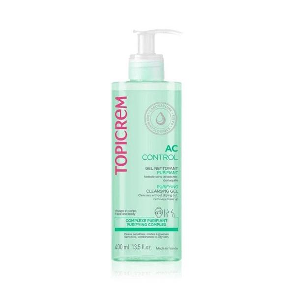 topicrem ac purifying cleansing gel bottle, 400ml tube of topicrem ac cleansing gel, gentle cleansing gel for oily and sensitive skin Topicrem AC Purifying Cleansing Gel - For Oily & Sensitive Skin | 400ml Topicrem AC Cleansing Gel - For Oily & Sensitive Skin | 400ml topicrem, cleansing-gel, purifying-gel, oily-skin, sensitive-skin, skincare, facial-cleanser, paraben-free, gentle-cleanser, ai-generated