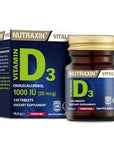 Nutraxin Vitamin D3 1000 IU Supplement - 120 Tablets for Bone Health Support - image 4