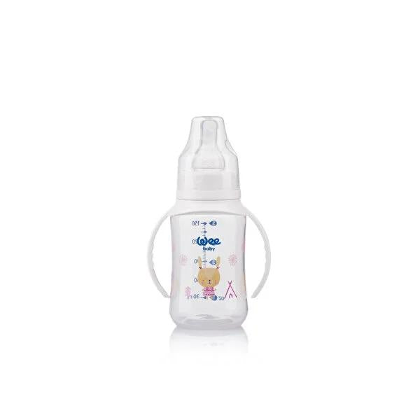 Wee Baby 150ml PP Baby Bottle with Handle for 6-18 Months - Enhances Grip & Natural Feeding Experience Wee Baby 150ml PP Baby Bottle - Natural Feeding for Infants baby bottle, infant feeding, PP baby bottle, 150ml baby bottle, baby bottle with handle, baby feeding products, baby products, nursery essentials, feeding accessories
