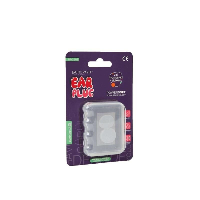 Jaune Vaste Soft Silicone Earplugs for Noise Reduction 2 Count