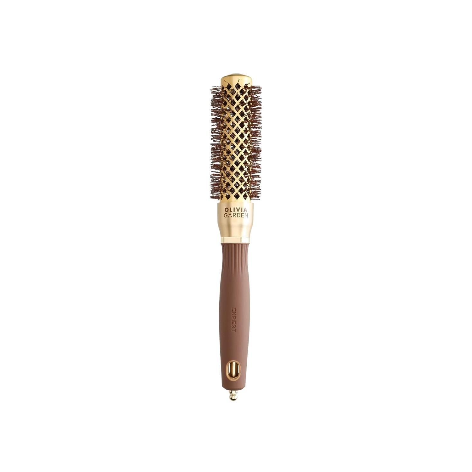Olivia Garden Expert Blowout Shine Wavy Bristles Hair Brush - Professional Blowout Brush for Wavy Hair, Gold and Brown Olivia Garden Wavy Bristles Hair Brush for Blowouts Hair Brush, Blowout Brush, Wavy Bristles Hair Brush, Professional Hair Care, Styling Tools for Wavy Hair, Hair Care Tools, Professional Hair Brushes, Wavy Hair Solutions, Hair Styling Accessories, Olivia Garden