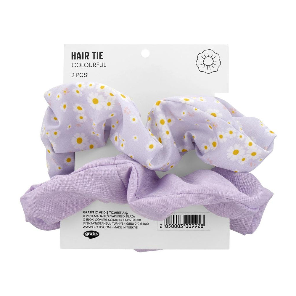 Eklips Daisy Hair Elastic Set Lilac Floral Design 2 Count