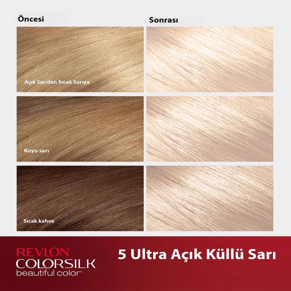 Revlon ColorSilk Beautiful Color Hair Dye 05 Ultra Light Ash Blonde