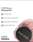 Note Pink Loose Powder Brightening Setting Makeup