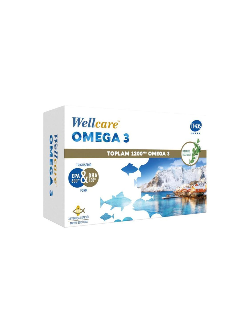 Wellcare Omega-3 Fish Oil - 30 Capsules - Vitamin & Supplement