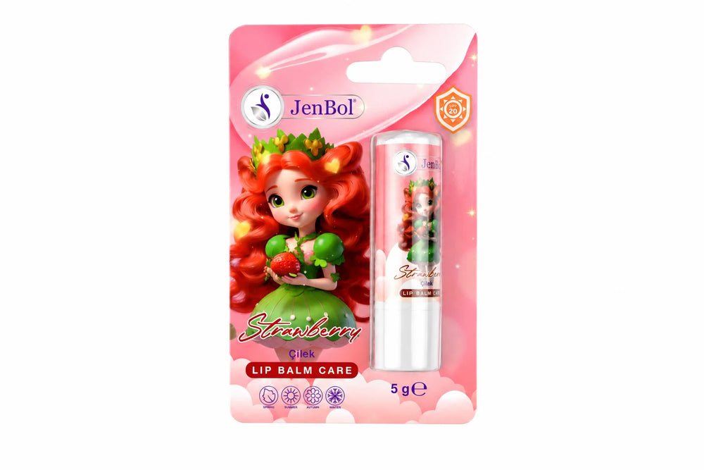 Jenbol Kids Strawberry Lip Balm SPF20 Sun Protection 5g