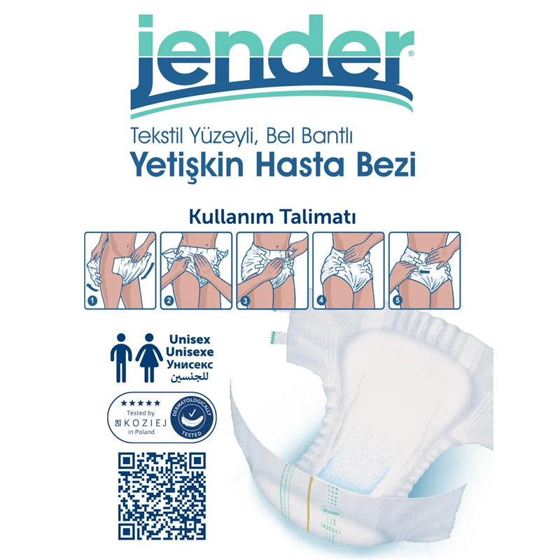 Jender Adult Diapers with Waist Bands Small 30 Count