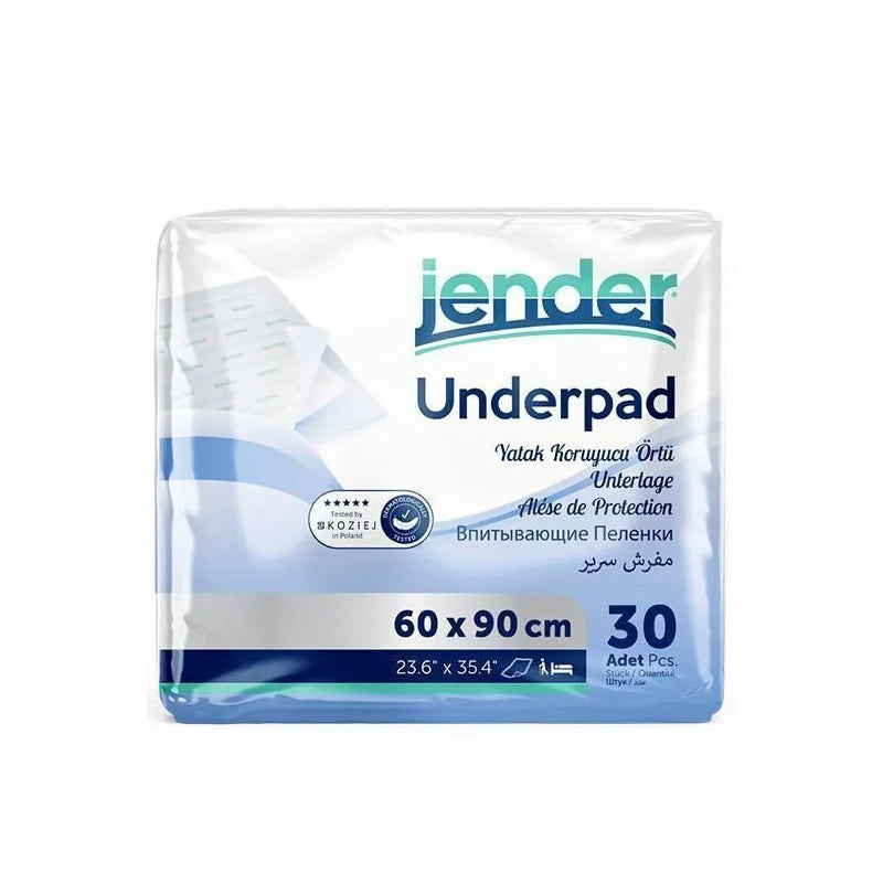 Jender Bed Protector Underpads with Absorbent Core 30-Pack