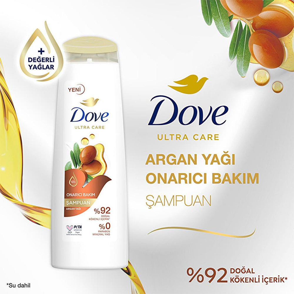 Dove Argan Oil Repair Shampoo - Deeply Nourishes Damaged Hair, Vegan & Natural - Paraben Free, Sustainable & Moisturizing - 13.53 fl oz Dove Argan Oil Shampoo: Repair, Vegan, Natural - Healthy Hair argan oil shampoo, hair repair shampoo, vegan shampoo, natural shampoo, damaged hair treatment, moisturizing shampoo, sustainable shampoo, Dove shampoo, paraben free shampoo, argan oil hair care, shampoo, hair care, argan oil, coconut oil, macadamia oil, natural ingredients, vegan, paraben free, recyclable, dry h