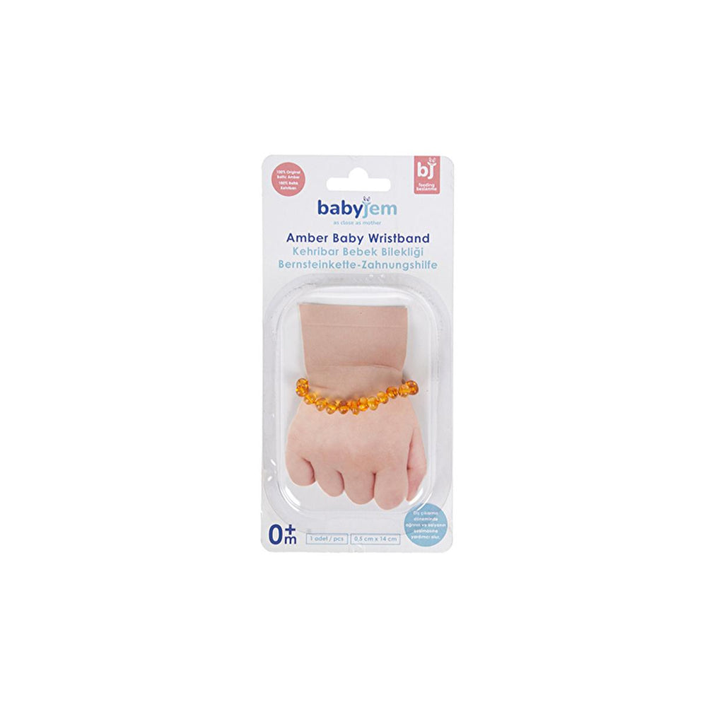Babyjem Amber Teething Bracelet for Babies - Natural Pain Relief, Individually Knotted Amber Stones - view 7