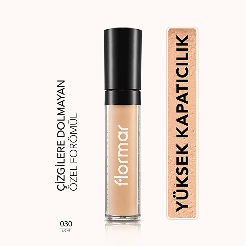 Flormar Perfect Coverage Liquid Concealer - Natural Finish, Medium Coverage, Lightweight Formula - Concealer