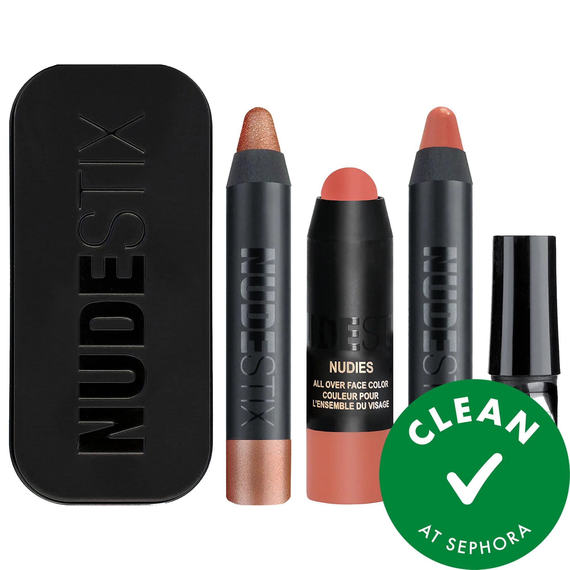 Huda Beauty Sunset Nudes 3-Piece Makeup Set - Vegan, Cruelty-Free, Gluten-Free for Natural Bronzed Glow Huda Beauty Sunset Nudes 3-Piece Makeup Set - Vegan &amp; Cruelty-Free makeup set, vegan cosmetics, cruelty-free beauty products, gluten-free makeup, clean beauty, travel makeup kit, natural look makeup, bronzed glow makeup, Huda Beauty, Sunset Nudes, 3-piece set, mini makeup, vegan makeup, cruelty-free makeup, gluten-free cosmetics