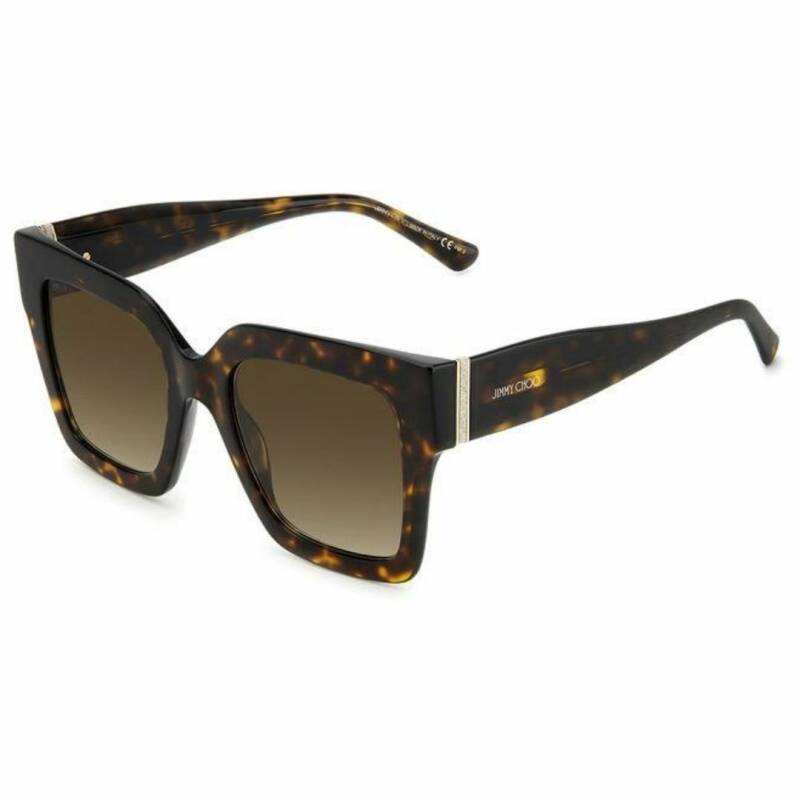 Jimmy Choo Edna/S Brown Women's Designer Sunglasses 52mm
