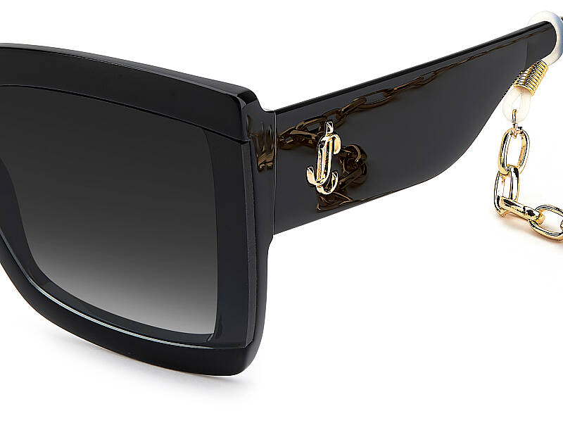 Jimmy Choo Renee/N/S 61 Grey Women's Sunglasses Black Frame