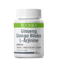 Voonka Ginseng Ginkgo Biloba L-Arginine Dietary Supplement - 30 Capsules for Energy and Cognitive Support - image 4