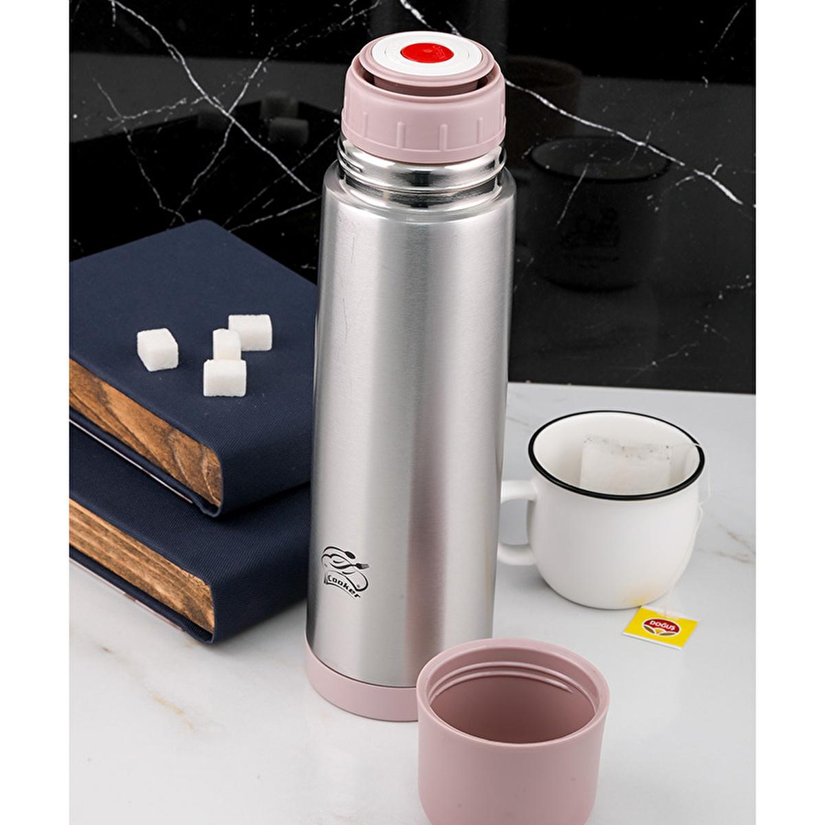 Cooker Stainless Steel Thermos 750ml - Keeps Drinks Hot/Cold for 24 Hours, Durable & Ergonomic Design Cooker Stainless Steel Thermos 750ml - 24 Hour Temperature Control stainless steel thermos, insulated flask, double-walled thermos, outdoor thermos, hot and cold beverage container, picnic essentials, hiking gear, durable tableware, modern design, thermal insulation, 24-hour temperature retention, ergonomic design, non-breakable, local production, outdoor enthusiasts, office accessories, home goods