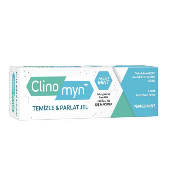 Clinomyn Toothpaste Gel - Deep Cleaning & Polishing for Whiter Teeth, 75ml, Mint Flavored - Toothpaste