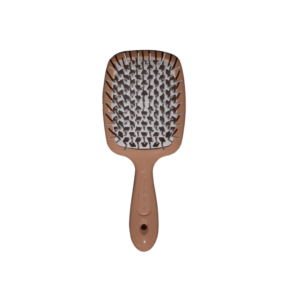 Janeke Superbrush Hair Brush Salmon & White 1 pc