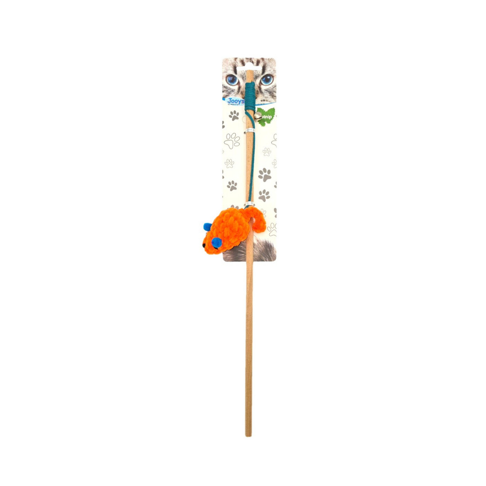 Jooys Catnip Infused Cat Teaser Wand for Active Play
