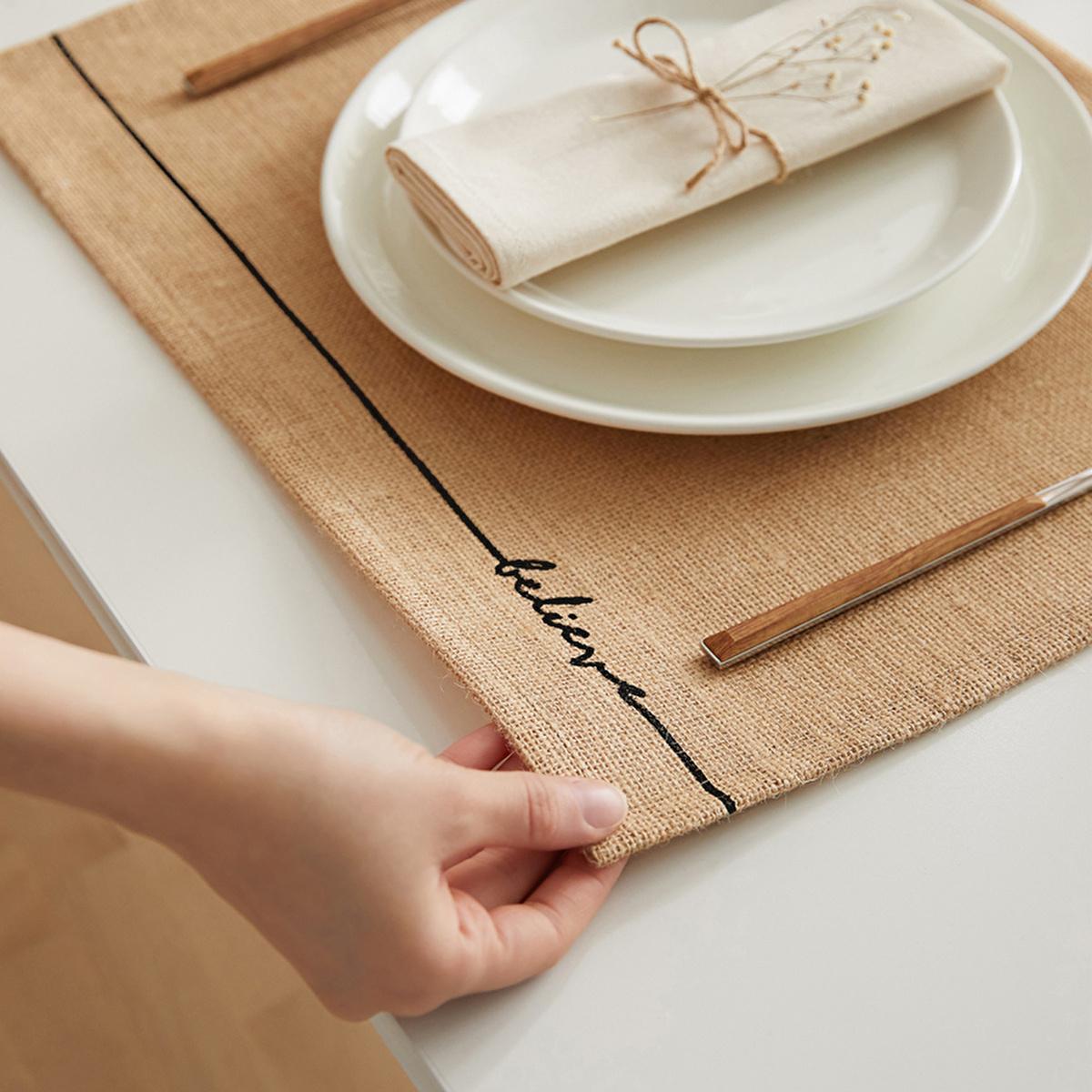 Ocean Home Jute Placemats Set of 2: Natural Woven Table Mats, Eco-Friendly & Biodegradable, Rustic Bohemian Dining Decor, 17.7x13.8 inches Ocean Home Jute Placemats - Natural, Eco-Friendly Table Decor jute placemats, natural placemats, biodegradable placemats, rustic table decor, bohemian table setting, eco-friendly placemats, woven placemats, table mats, dining placemats, placemats, jute, natural fiber, table decor, dining, kitchen, home decor, rustic decor, bohemian decor, eco-friendly, sustainable, biode