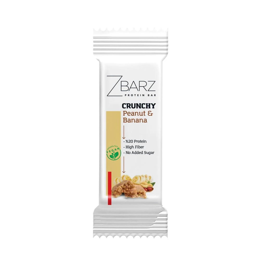 Zbarz Crunchy Banana Peanut Protein Bar Healthy Snack 35g