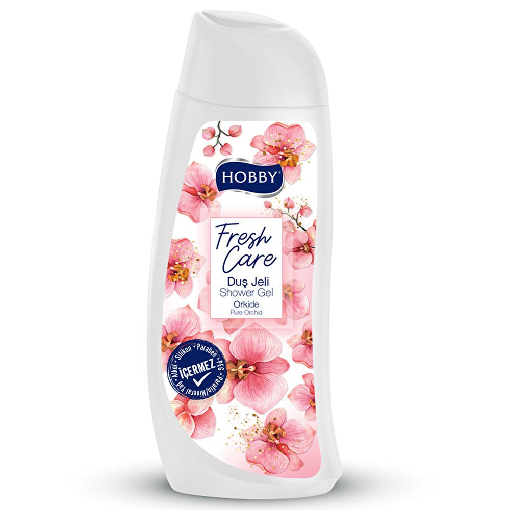 Hobby Fresh Care Orkide Shower Gel 16.91 fl oz - Luxurious, pH Balanced, Paraben-Free & Eco-Friendly - Shower Gel