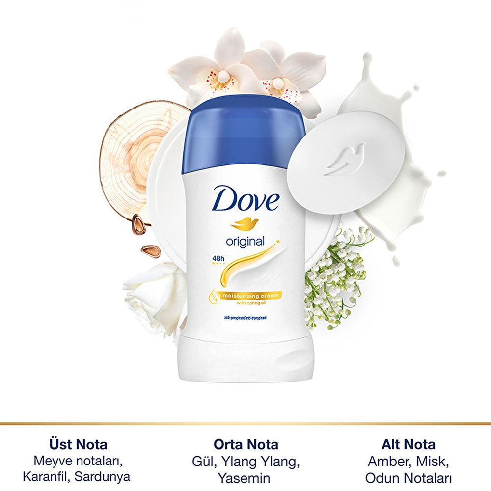 Dove Antiperspirant Deodorant Stick for Women - 48 Hour Protection, Moisturizing & Alcohol-Free - Original Scent - view 2