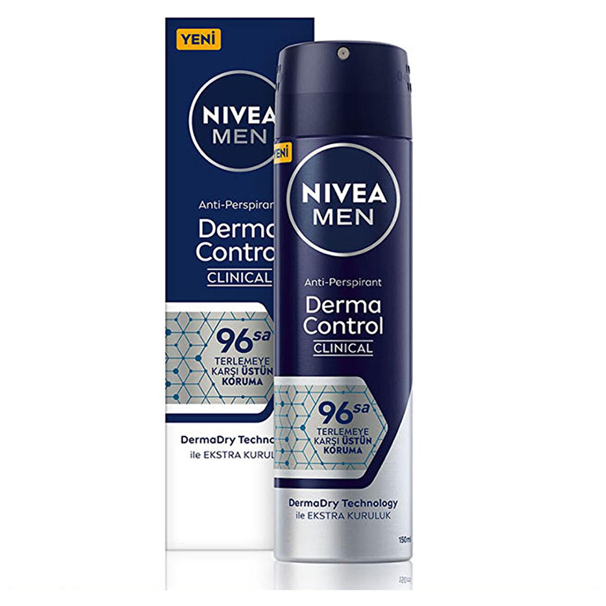 Nivea Men Derma Control Clinical Deodorant Spray - Long Lasting Anti-Perspirant Protection, Alcohol-Free, 5.07 fl oz Nivea Men Derma Control Deodorant Spray - Long Lasting Protection Nivea Men Deodorant Spray, Derma Control Clinical Deodorant, Alcohol-free Deodorant, Anti-perspirant Deodorant for Men, Long-lasting Deodorant Protection, Deodorant Spray for Men, Sensitive Skin Deodorant, Dermatologically Tested Deodorant, Men&#39;s Grooming, Personal Care, Hygiene Products
