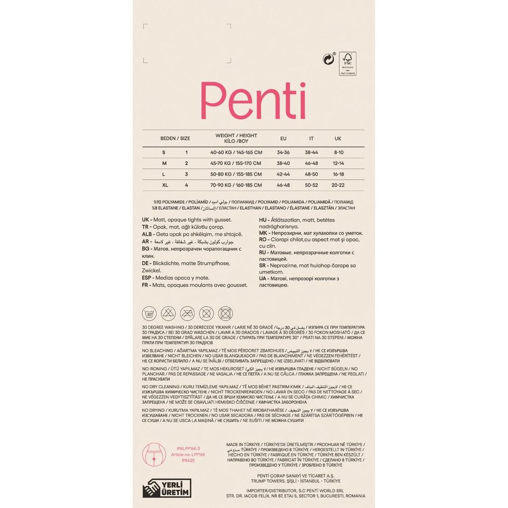 Penti Micro 40 Denier Tights, Size 2