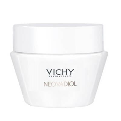 vichy neovadiol day care cream 15ml packaging, applying vichy neovadiol cream on face Vichy Neovadiol Day Care Cream - 15ml | Special Formula Vichy Neovadiol Day Care Cream - 15ml for Menopausal Skin vichy, menopause-skincare, day-cream, anti-aging, skin-rejuvenation, women, normal-skin, sensitive-skin, moisturizer, ai-generated