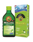 Möller's Cod Liver Oil Supplement with Omega-3, Vitamins A, D, E - Natural Apple Flavor for Heart, Brain Health - 8.45 fl oz Möller's Cod Liver Oil - Omega-3 & Vitamins A, D, E Cod Liver Oil, Omega-3 Supplement, Children's Health Supplement, Natural Apple Flavor Supplement, Vitamin A D E Supplement, Heart Health, Brain Health, Sustainable Sourcing, Liquid Supplement, Dietary Supplement, Health and Wellness