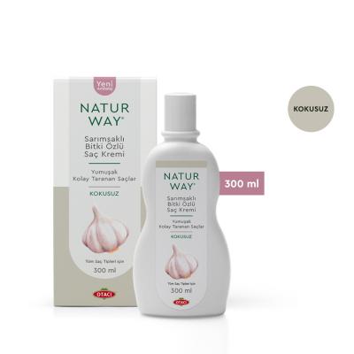 Otacı Naturway Garlic Hair Cream - Natural, Paraben-Free, Silicone-Free Hair Care for Soft & Manageable Hair - Hair Mask
