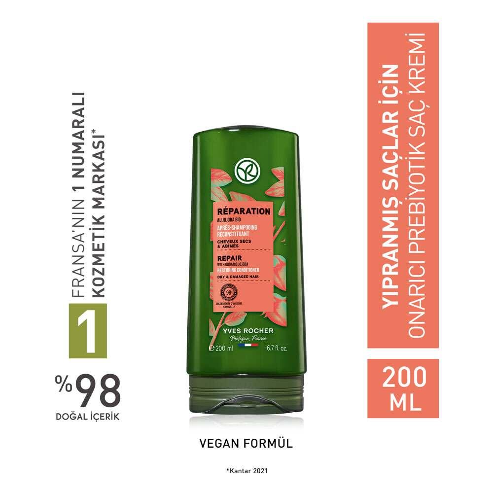 Reparation - Organic Agave Repairing Hair Cream for Damaged Hair, Nourishing, Anti-Breakage, Softens & Shines - Onarıcı Prebiyotik Reparation Organic Agave Hair Cream for Damaged Hair repairing hair cream, damaged hair care, organic agave hair treatment, jojoba oil for hair, anti-breakage hair product, hair nourishment, dry hair solution, hair repair, organic hair care, hair health, soft and shiny hair, manageable hair