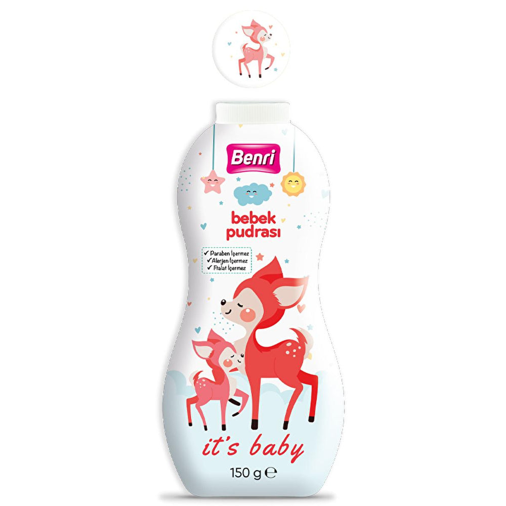 Benri Paraben-Free Baby Powder 150g - Hypoallergenic Diaper Rash Prevention for Sensitive Skin - Baby Care