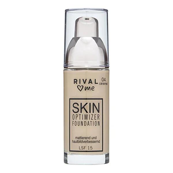 Rival Loves Me Fondöten Skin Optimizer No:04 Caramel 30 ml - Dermatologically Tested Skincare for All Skin Types Rival Loves Me Fondöten Skin Optimizer - Dermatologically Tested Skin Optimizer, Dermatologically tested skincare, Suitable for all skin types, Caramel skincare product, 30 ml skincare, skincare for sensitive skin, gentle skincare, universal skincare, nourishing skincare