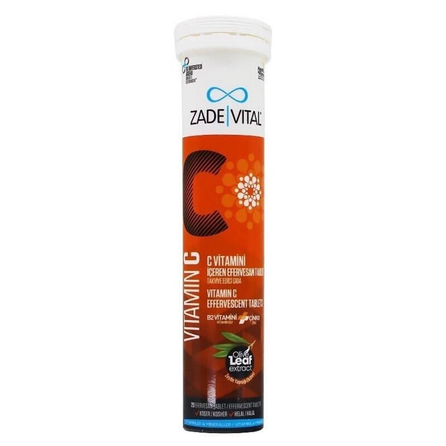 Zade Vital Vitamin C Effervescent Tablets - Immune System Support & Overall Health Boost - Vitamin & Supplement