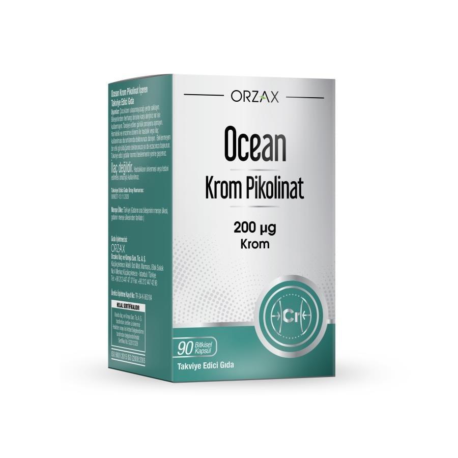 Orzaks Ocean Krom Pikolinat 90 Kapsül - Chromium Picolinate Supplement for Nutritional Health Support - image 2
