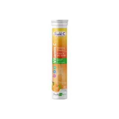 Suda Vitamin C Effervescent Tablets - Orange Flavored, Gluten & Lactose Free, 20 Tablets Suda Vitamin C Effervescent Tablets - Orange Flavored, Gluten & Lactose Free Vitamin C supplement, Effervescent tablets, Dietary supplement, Gluten free, Lactose free, Orange flavored vitamins, Health supplements, Immune support, Convenient nutrition, Dietary restrictions, Nutritional supplements