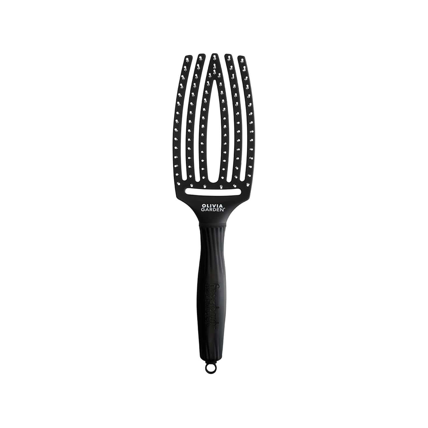 Olivia Garden Hair Brush Set - Professional Boar Nylon Fingerbrushes with Stand - 8 Piece Full Black M Olivia Garden Hair Brush Set - 8 Piece Professional Fingerbrushes Hair Brush Set, Fingerbrush, Boar Nylon Bristles, Professional Hair Care, Hair Styling Tools, Hair Care, Beauty Tools, Salon Essentials, Hair Detangling, Black Hair Accessories