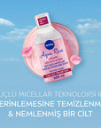 NIVEA Aqua Rose Micellar Makeup Remover - Gentle & Effective Dual-Phase Formula (13.53 fl oz) NIVEA Aqua Rose Micellar Makeup Remover - Gentle Dual-Phase Formula Micellar Makeup Remover, Dual-phase Makeup Removal Water, Organic Rose Water Skincare, Gentle Makeup Remover for Sensitive Skin, NIVEA Aqua Rose Makeup Remover, Makeup Removal, Skincare, Cosmetics, Facial Care, Sensitive Skin Solutions, Multi-purpose Skincare, Dermatologically Tested Products