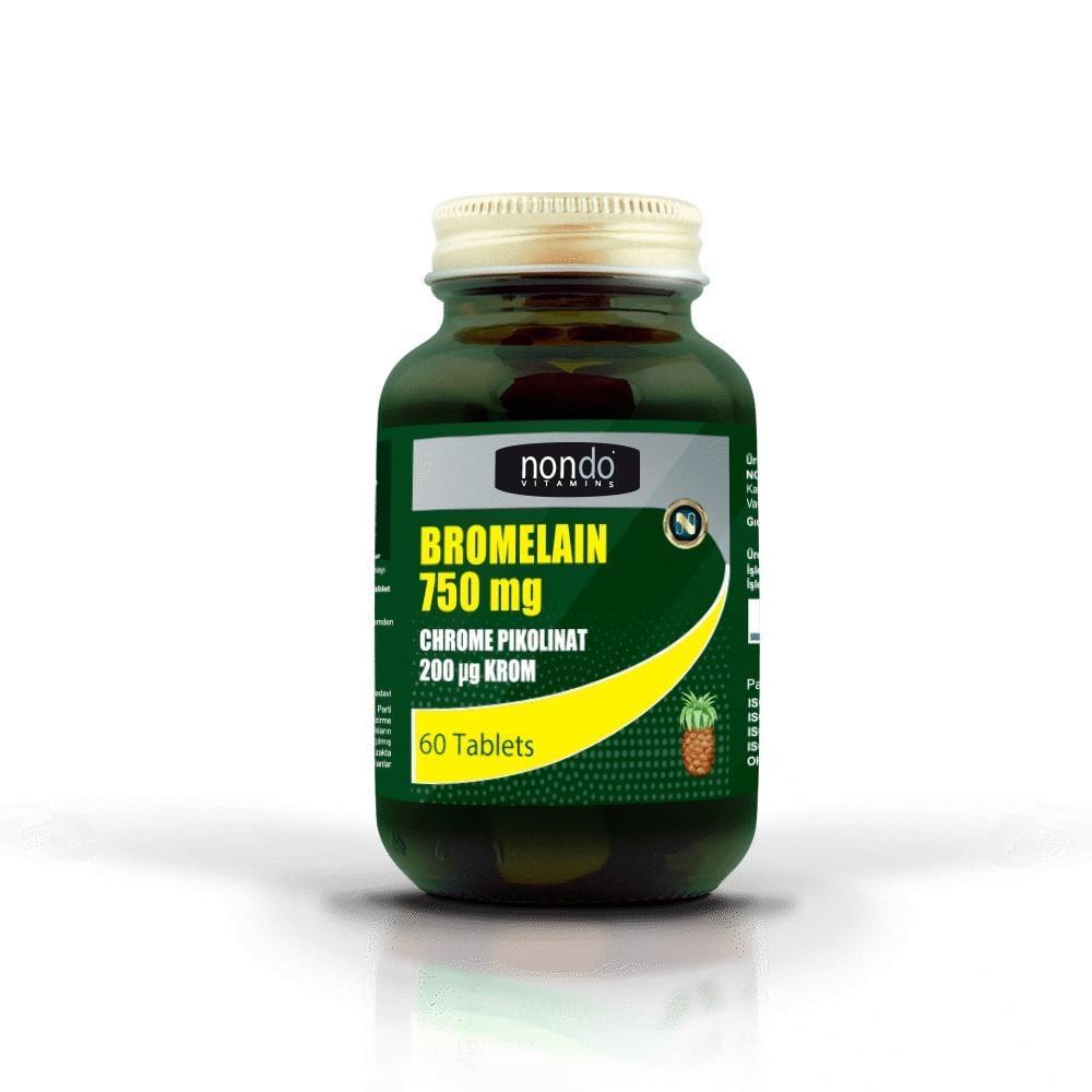 Nondo Bromelain 750 mg Dietary Supplement Tablets - Supports Digestive Health & Immune System - 60 Count Nondo Bromelain 750 mg Tablets for Digestive Health Bromelain supplement, Dietary supplement tablets, Vitamin C supplement, Chromium Picolinate, Vitamin B2 supplement, Digestive health support, Anti-inflammatory support, Immune system boost, Metabolic health support, Health supplements, Nutritional support, Wellness products