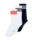 Carnaval Socks 3-Pack Striped Crew Socks Set